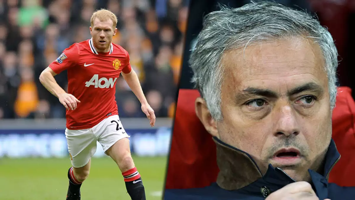 Paul Scholes y José Mourinho