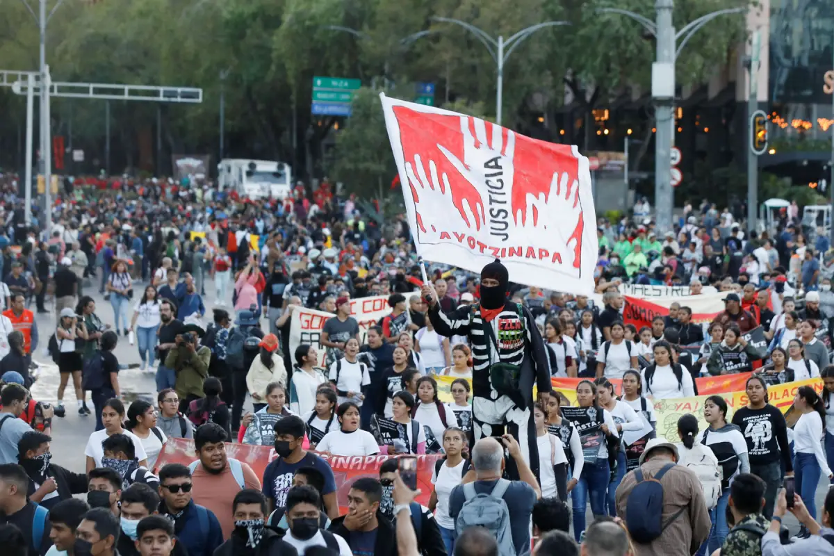 Protestas por el 9 aniversario de Ayotzinapa