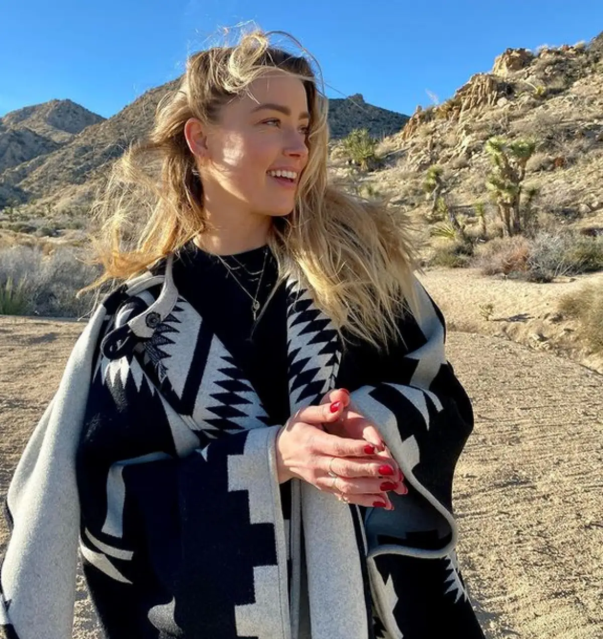 Amber Heard en set de filmación