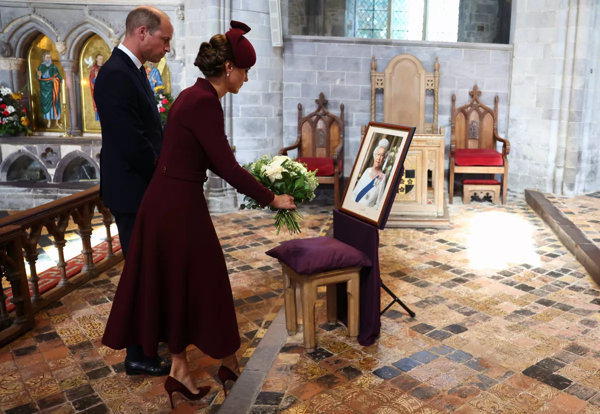 The Prince And Princess Of Wales Commemorate The Life Of Queen Elizabeth II