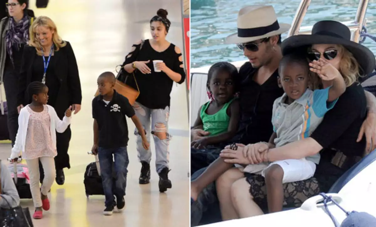 Sale con ellos a todos lados.