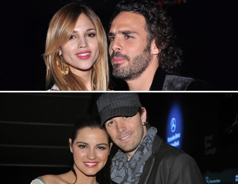 Al Mercedes-Benz Fashion Week México llegaron en parejas: Eiza González y Pepe Díaz y Maite Perroni y Mane de la Parra.