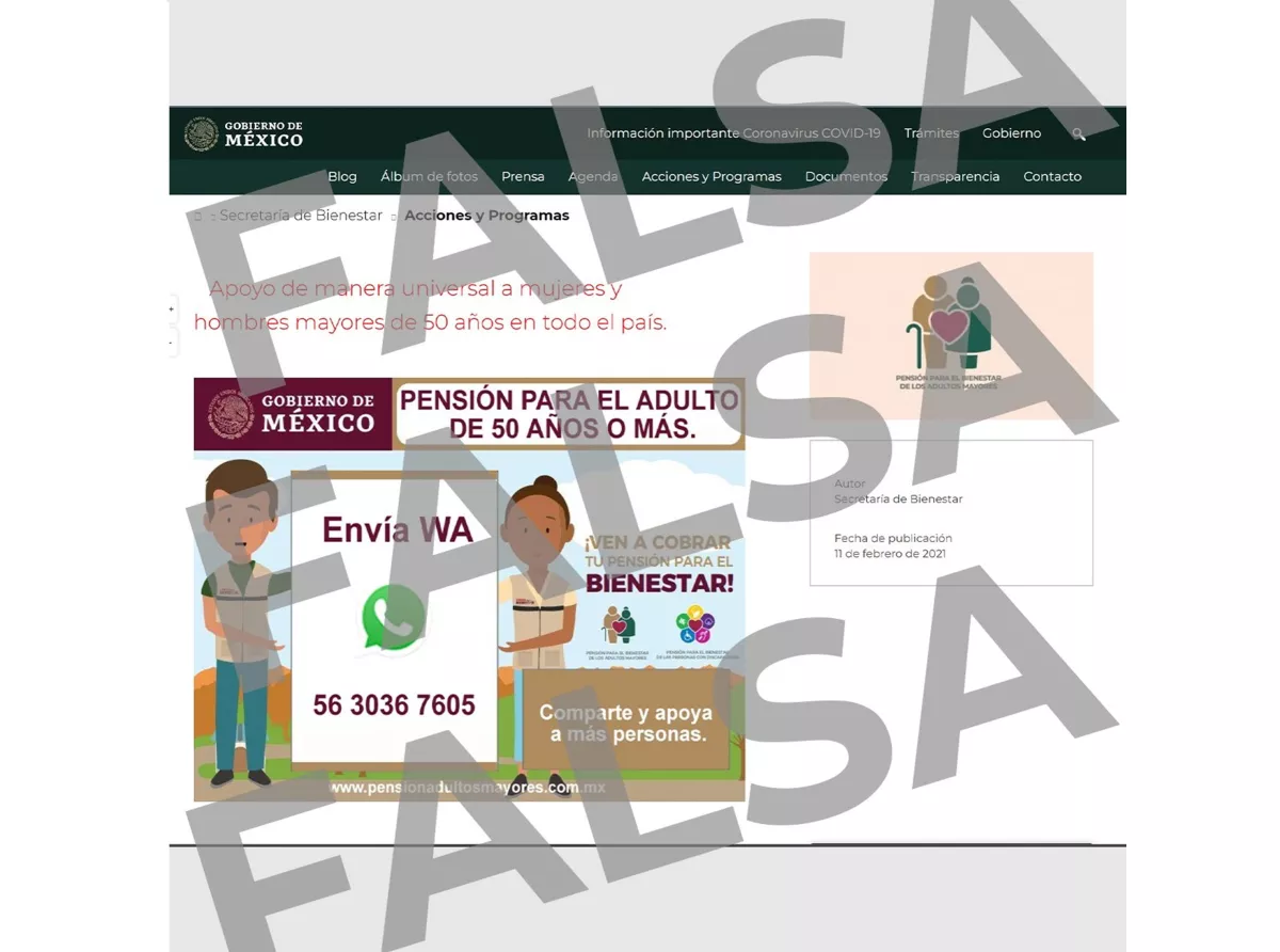 pension bienestar 50 años