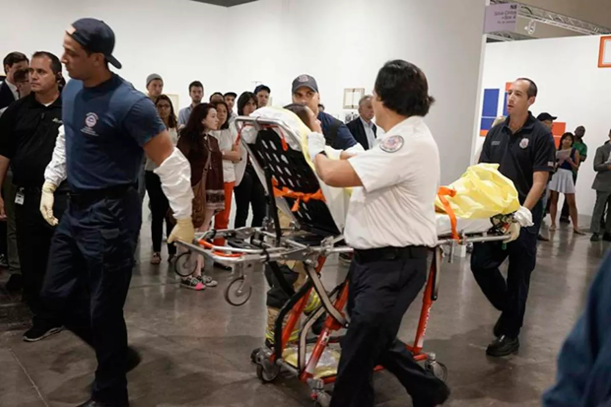 Los espectadores creyeron que se trataba de un performance.