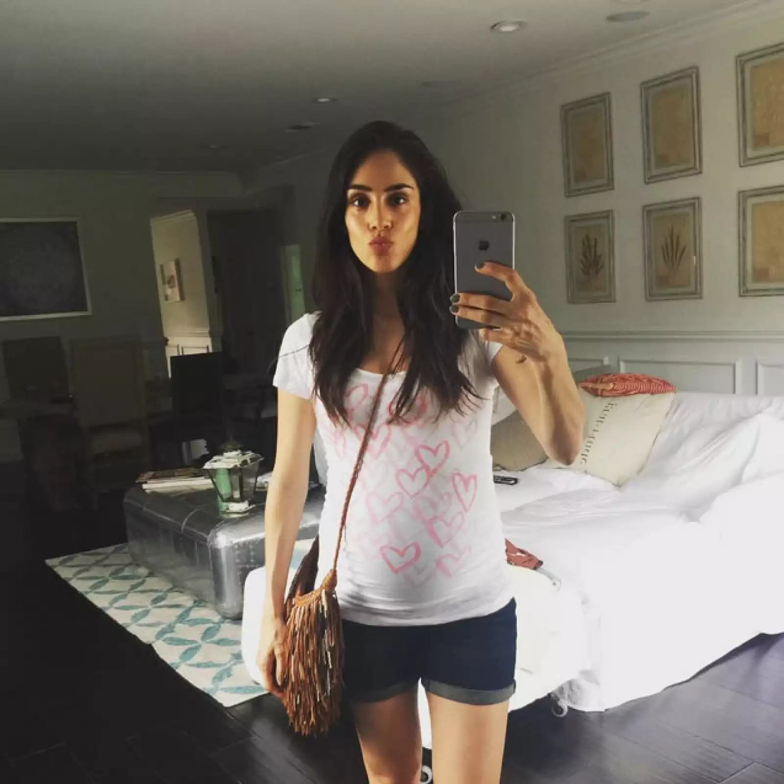 Aunque su pancita fue viéndose gradualmente, la artista no mostraba ningún cambio en el rostro, aunque ella aseguraba que sí.