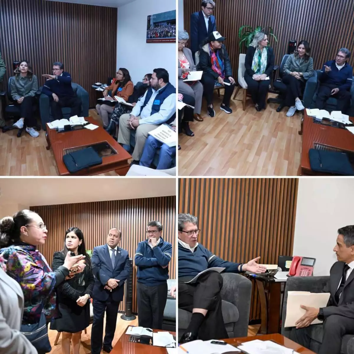 El legislador morenista, Ricardo Monreal, se reunió en la Cámara de Diputados con jueces que han decidido participar en el proceso electivo que se realizará en junio.