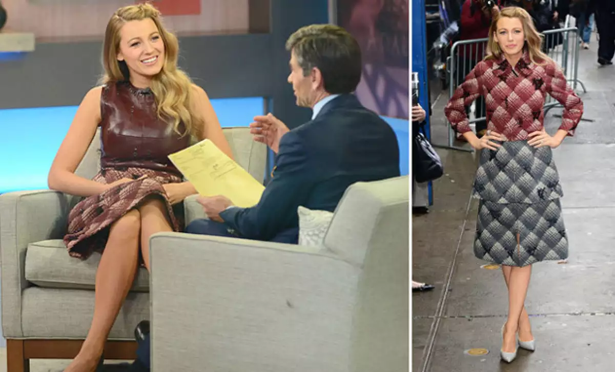 La guapa actriz hizo su aparición en Good Morning America con dos outfits distintos, uno a su llegada al show, y otro durante la entrevista. Todos bajo el sello de Marc Jacobs.