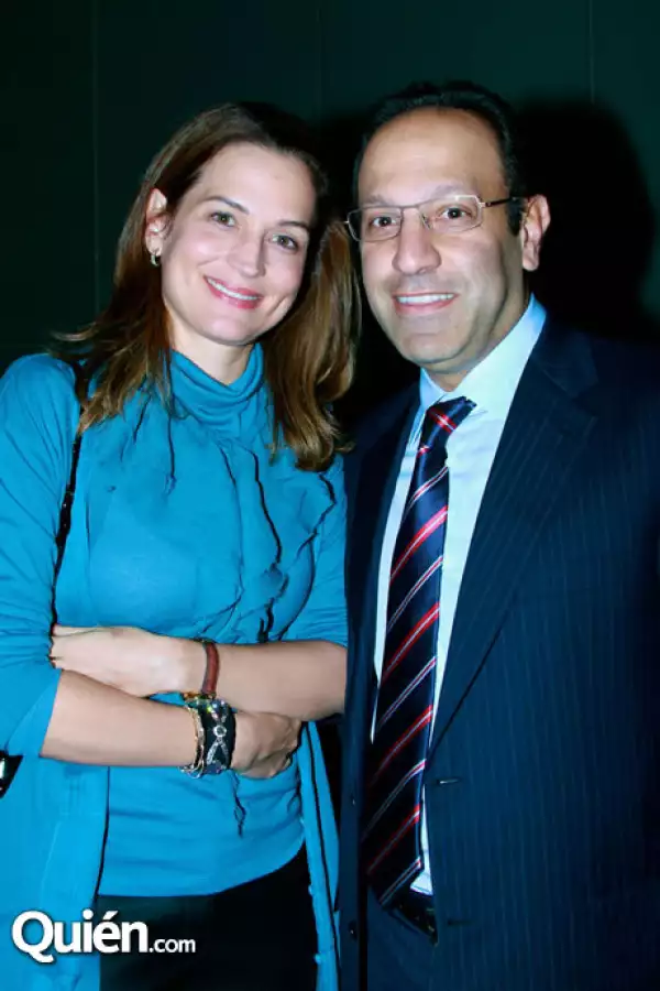 Ximena Serrano de Slim y Marco Antonio Slim
