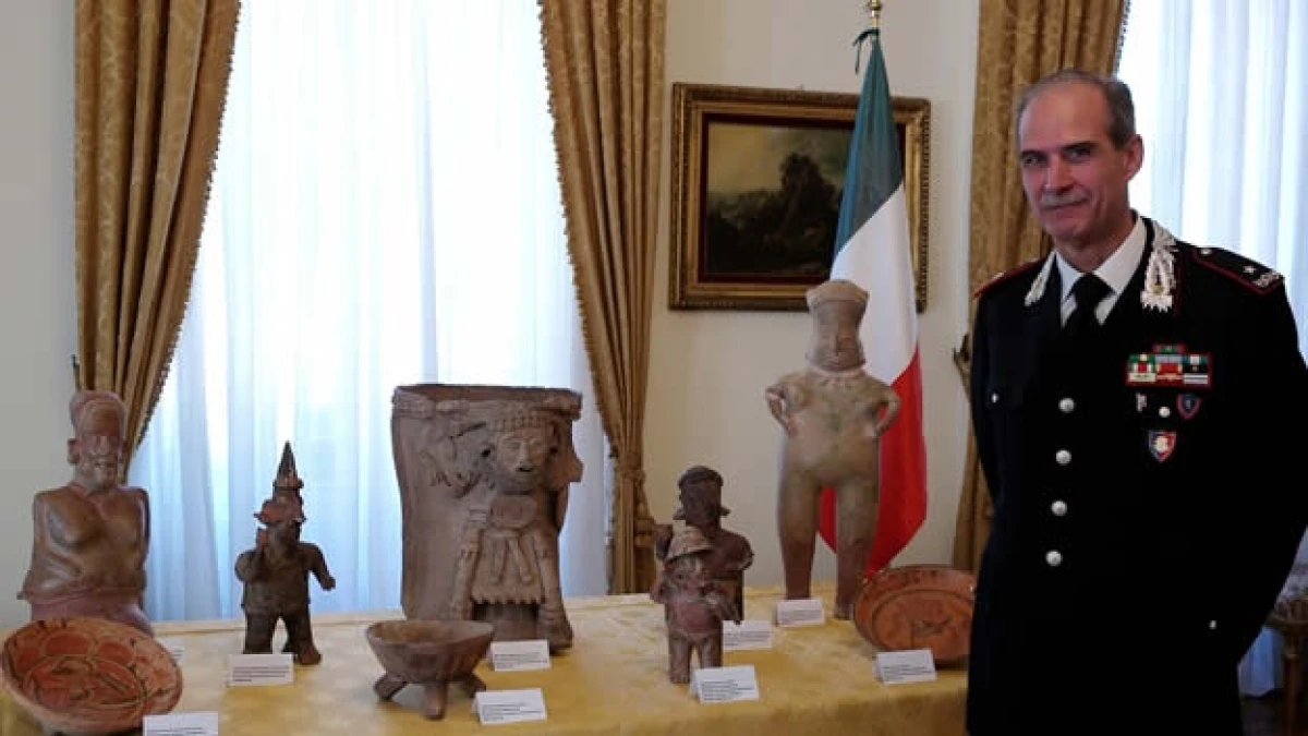 Italia mexico piezas arqueologicas