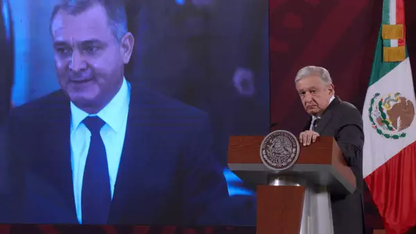 Andrés Manuel López Obrador, presidente de México, encabezó conferencia de prensa matutina en Palacio Nacional, en la que habló sobre la resolución del juicio de Genaro García Luna, ex secretario de Seguridad Pública.