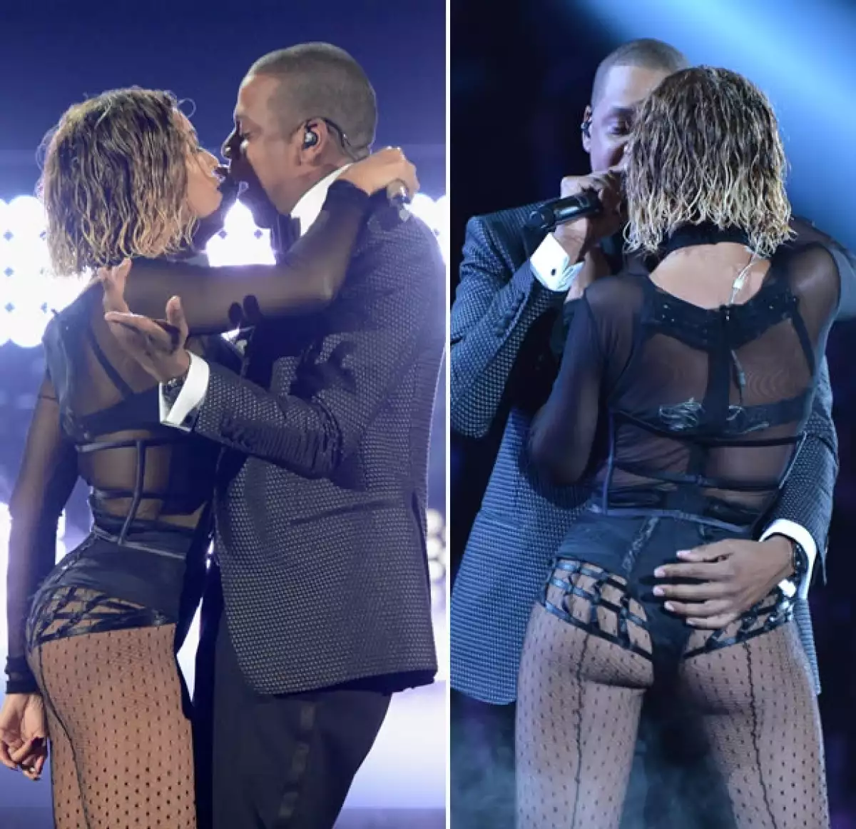 Los esposos dieron un show que cautivó a los presentes y además el rapero dedicó unas emotivas palabras para sus dos mujeres.