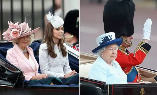 Tanto Kate Middleton y Camila de Cornualles, así como la reina llegaron a palacio a bordo de elegantes carruajes.