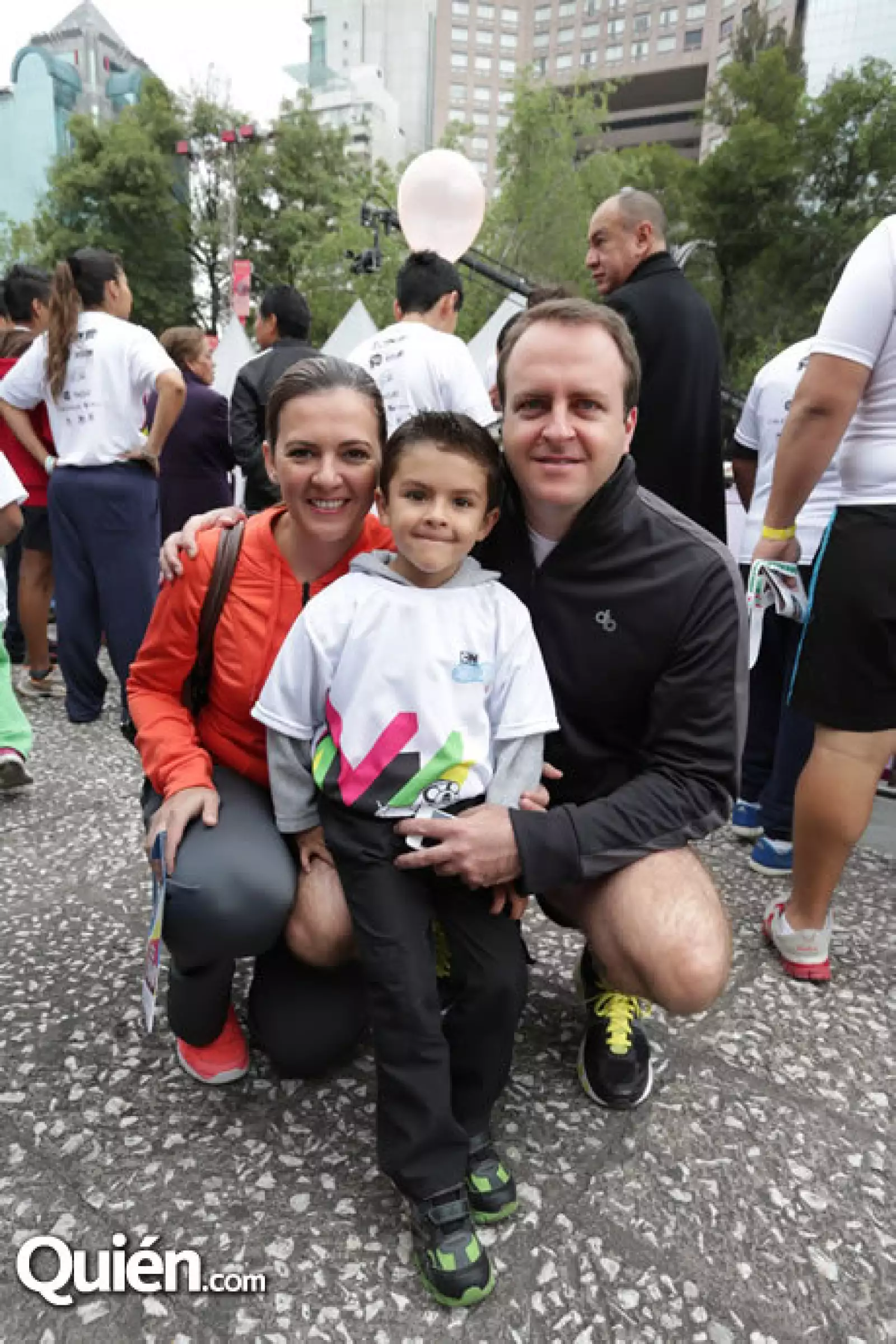 Mariela García con Bruno y Alejandro Grande