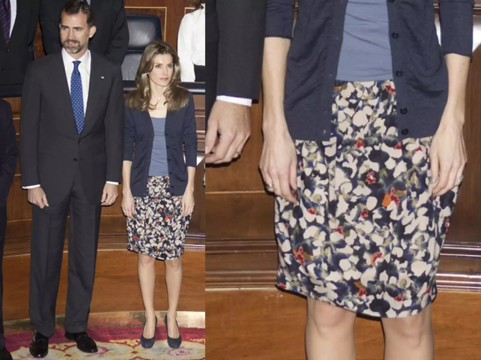 La princesa Letizia parece que fue a la convención de faldas feas.