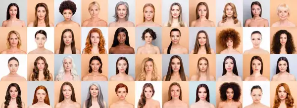 Composite,Set,Collection,Candid,Ideal,Multi,National,Female,Body,Is