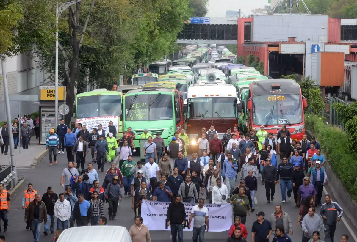 transporte público protesta