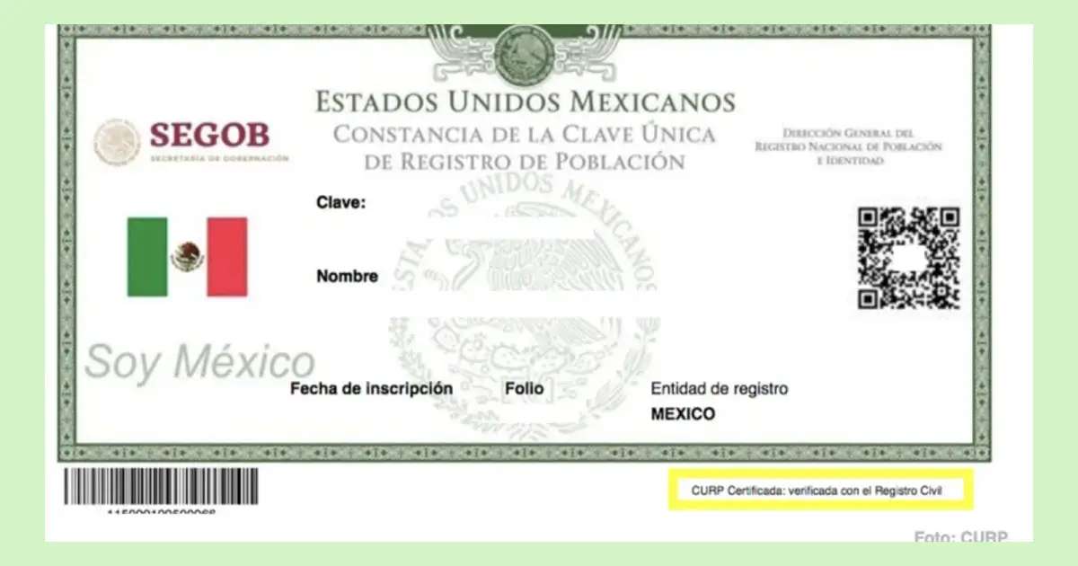 CURP certificada por el registro civil: cómo sacarla gratis