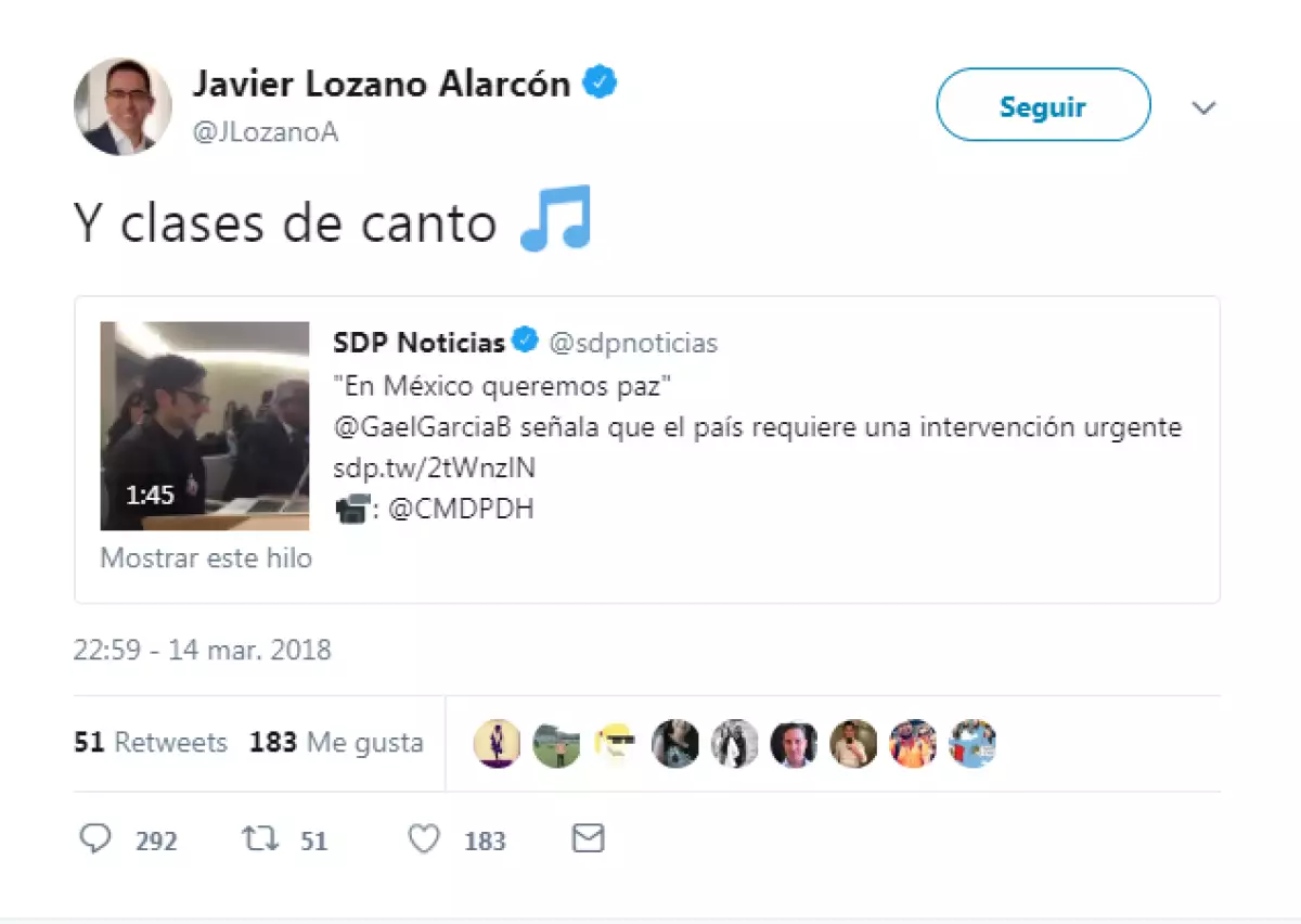 Tweet Lozano