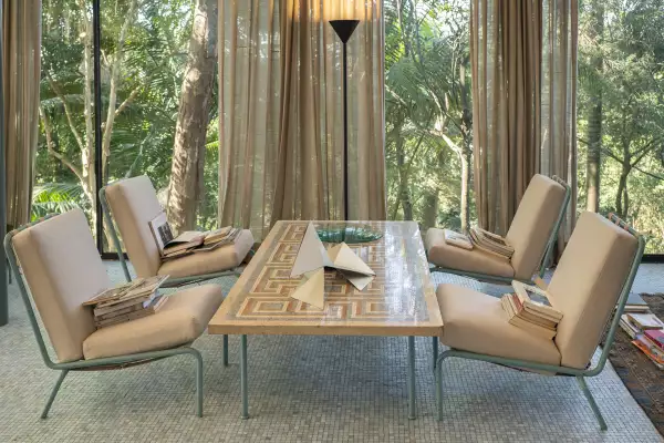 Rincón dentro de La Casa de Vidro