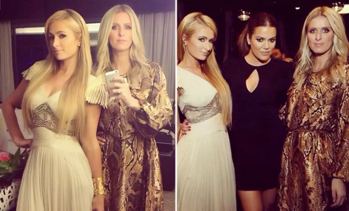 Paris Hilton viajó acompañada de Nicky Hilton. Ambas se tomaron una foto con la menor de las Kardashian.