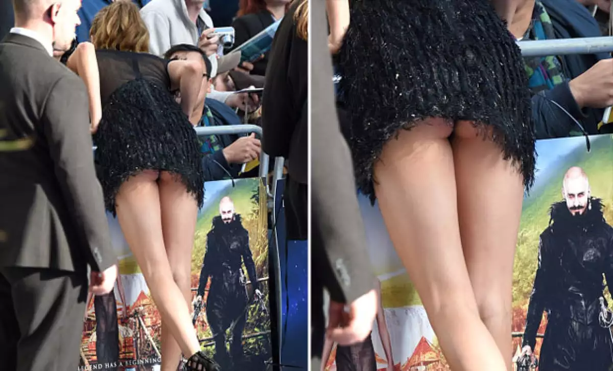 Un cortísimo vestido y la lente de los paparazzi traicionaron a la ex modelo durante un evento de su nuevo proyecto cinematográfico.