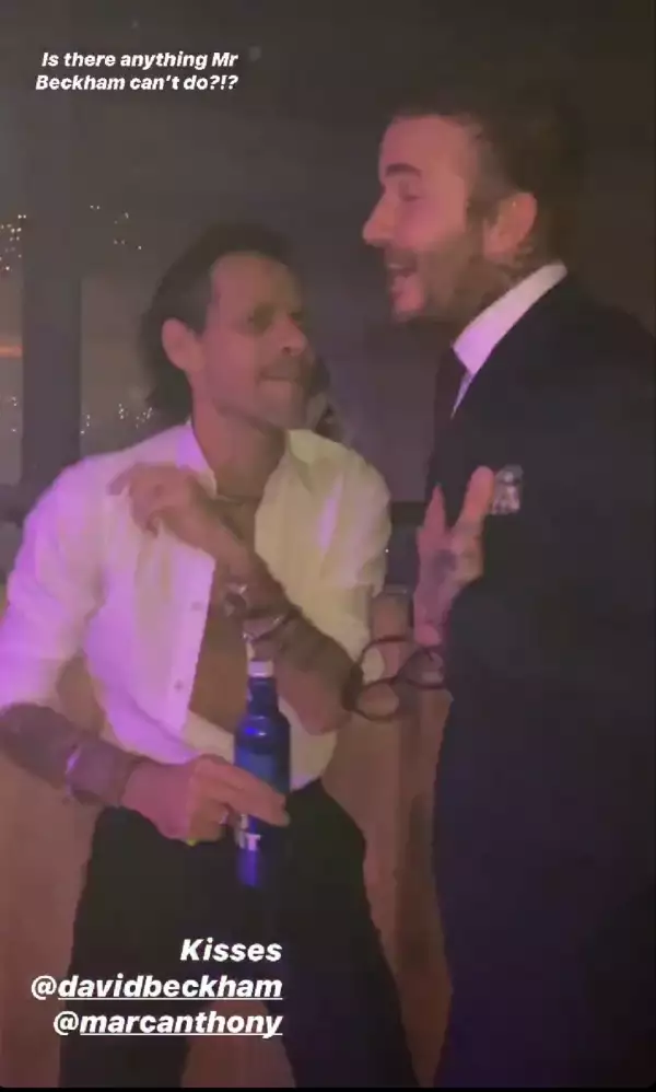 Marc Anthony y David Beckham