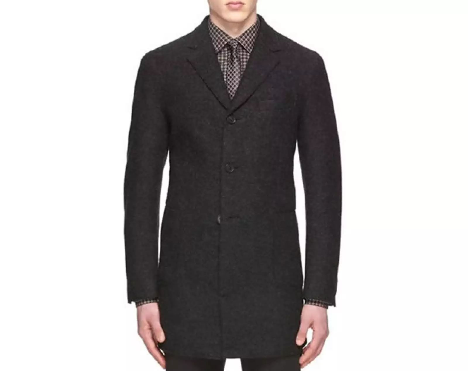 Refina tu estilo con este abrigo de Ermenegildo Zegna confeccionado en tejido jersey estilo fieltro.