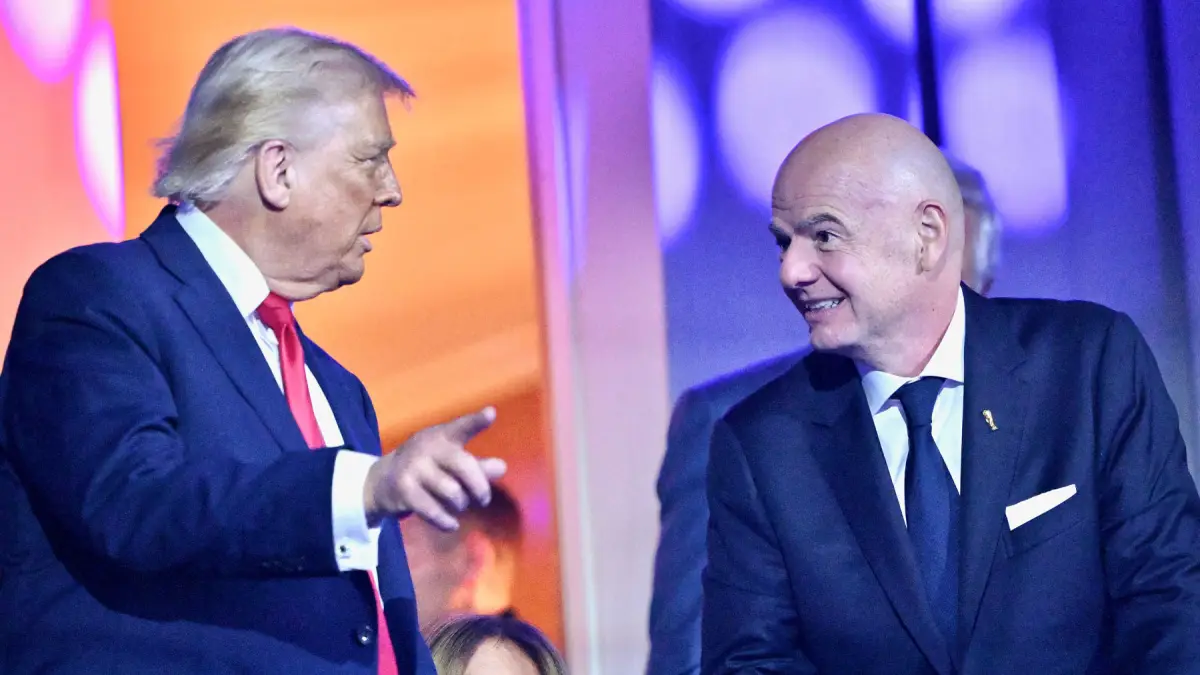 Donald Trump y el presidente de la FIFA, Gianni Infantino. 