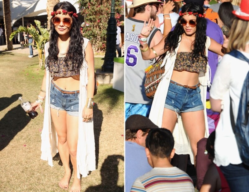 Vanessa Hudgens sabe cómo divertirse en el festival.