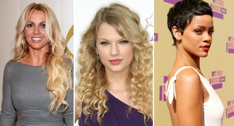 Britney Spears, Taylor Swift y Rihanna ocupan los primero tres lugares.