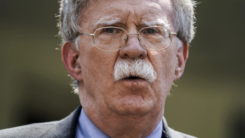 White House national security adviser Bolton speaks about the political unrest in Venezuela, outside the White House in Washington