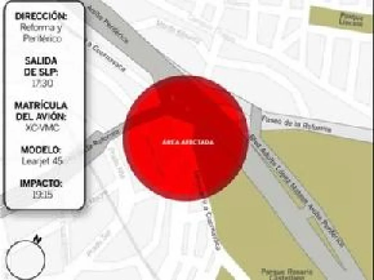 Mapa del accidente