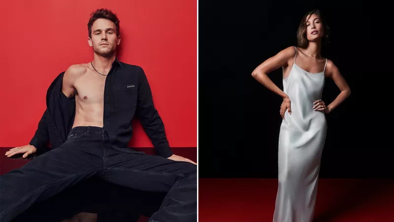 Hailey Bieber y Brandon Flynn protagonizan la campaña Holiday de Calvin Klein