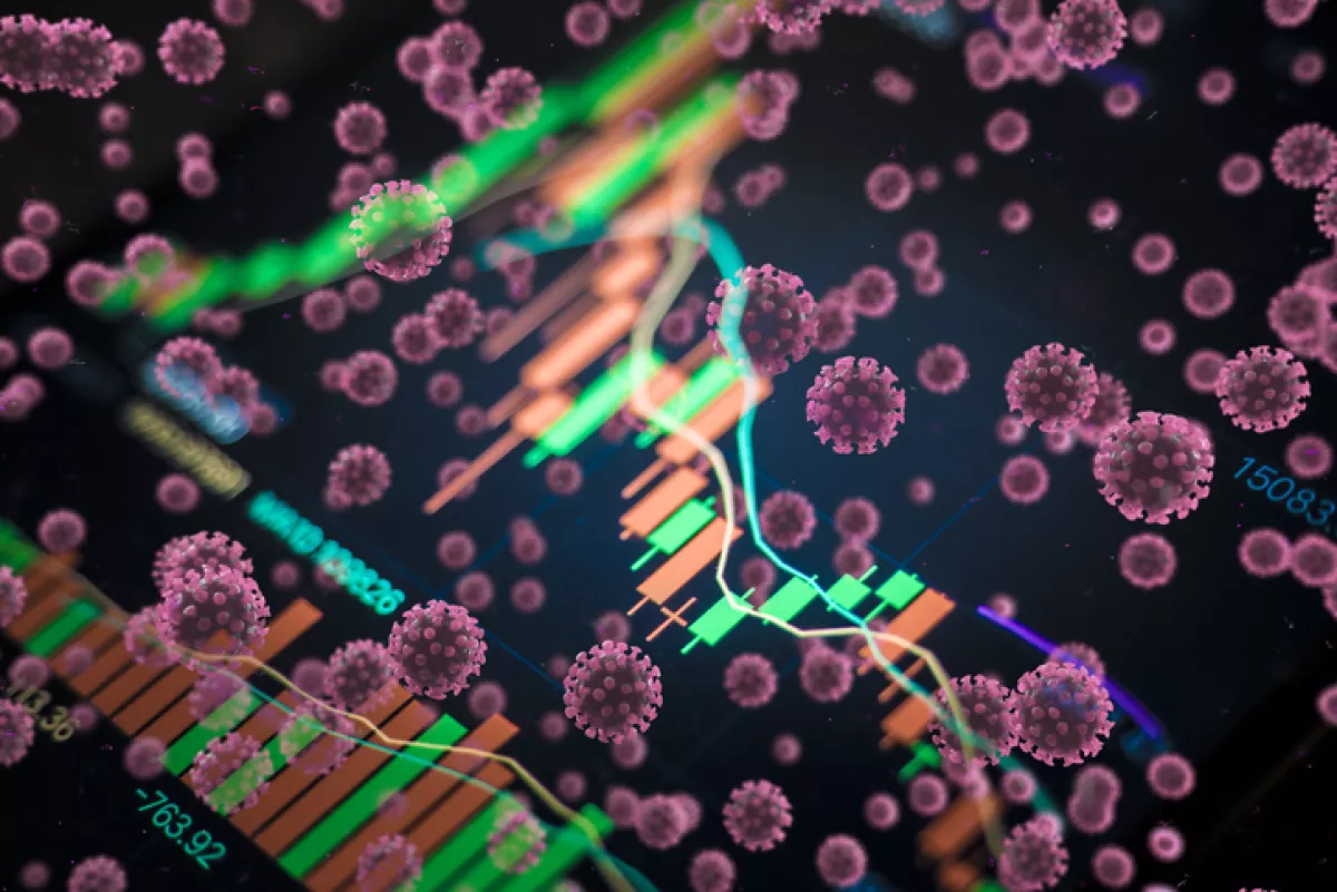 Coronavirus and finance concepts