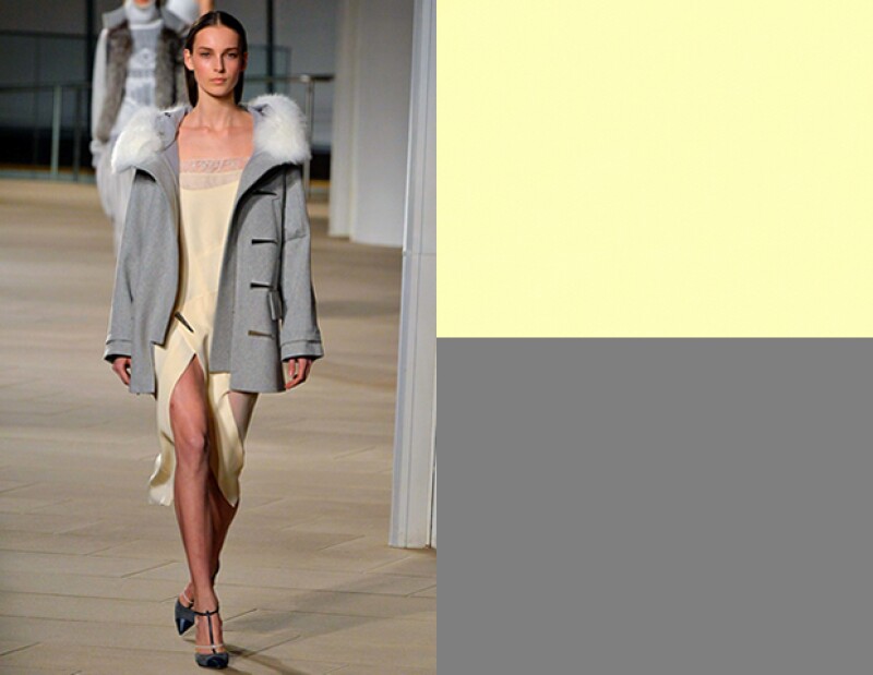 Amarillo y gris son un buen complemento.