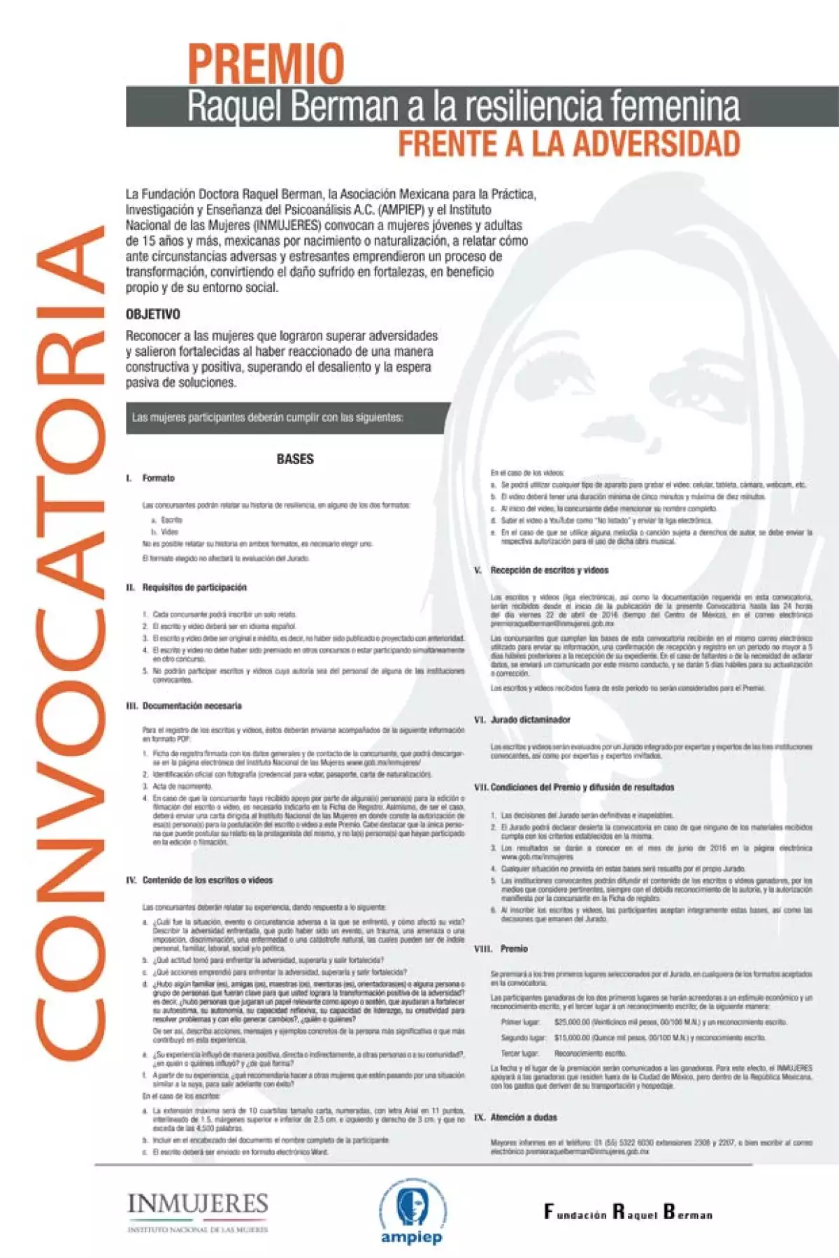 En la convocatoria puedes consultar todos los requisitos para concursar.