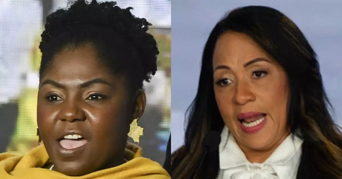 Combinación de fotos de Francia Márquez y Marelen Castillo, candidatas a la vicepresidencia de Colombia. 