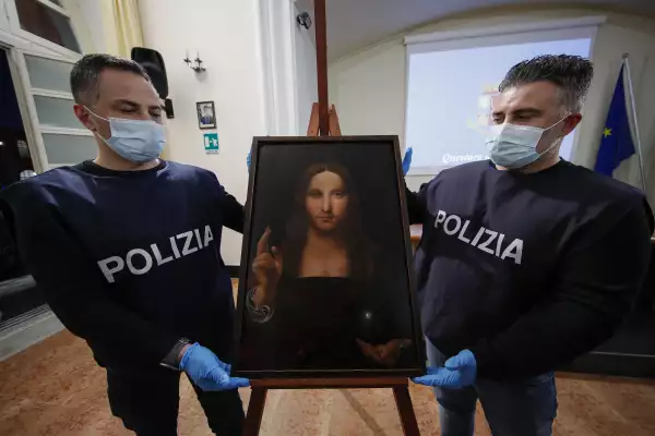 'Salvator Mundi' painting found in Naples, Italy - 18 Jan 2021
