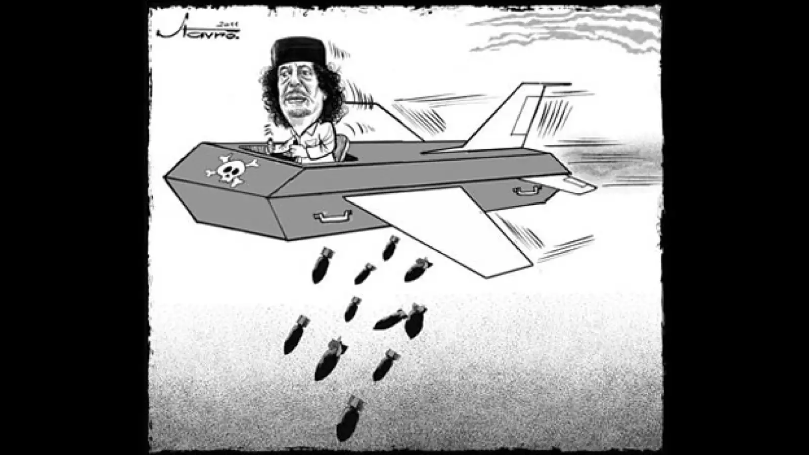Gadhafi - caricatura - Stavro Jabra