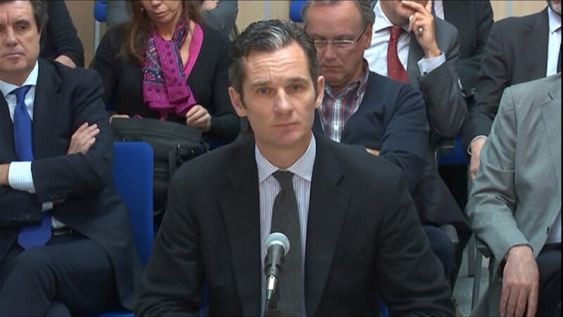 Iñaki Urdangarin en su declaración de hoy por el caso Nóos.