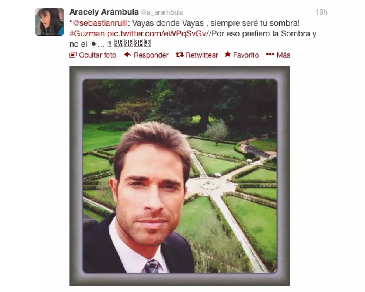 La novia de Sebastián Rulli dejó en claro que está muy contenta con su actual relación al responder a un tuit que publicó su pareja.