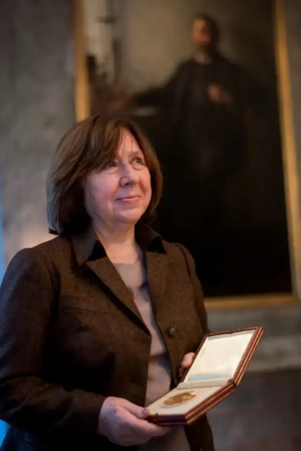 Svetlana Alexievich, escritora ganadora del premio Nobel de Literatura. 