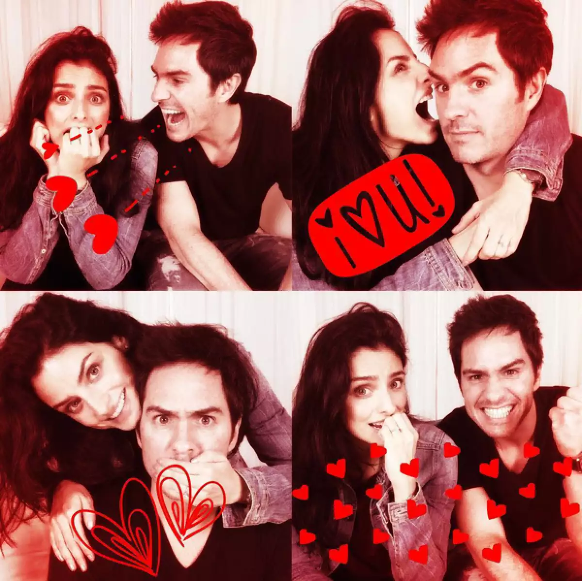 Los guapos actores pasaron su primer San Valentín como pareja comprometida y así lo celebraron.