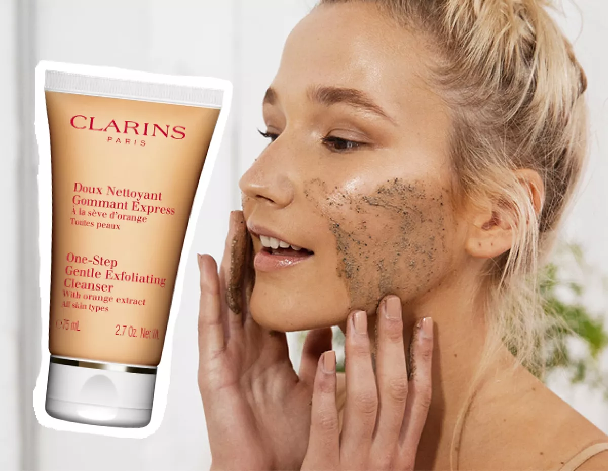 Clarins Limpiador Exfoliante Suave Exprés. Precio en putno de venta.