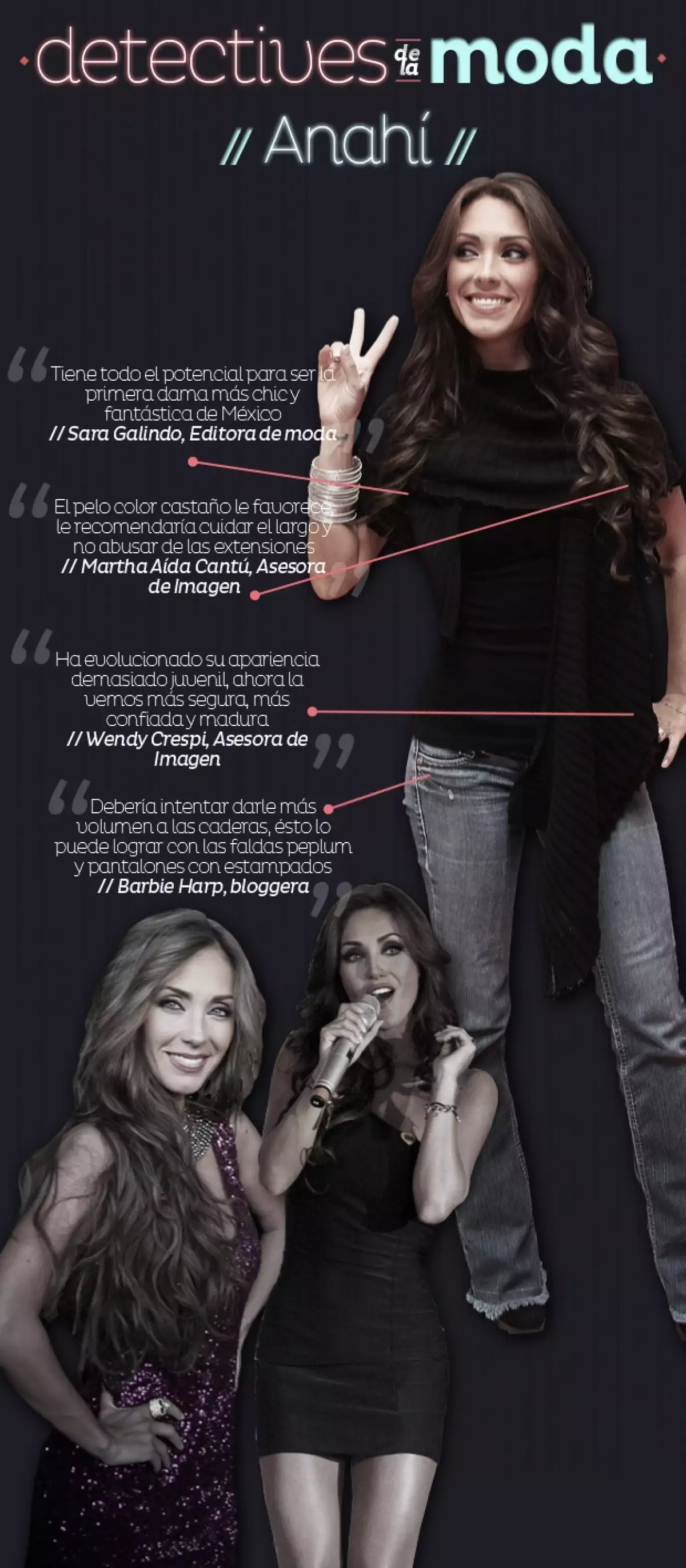 Es turno de la cantante mexicana de pasar bajo la lupa de conocedoras de moda e imagen pública. ¿Qué le va bien y qué debe mejorar? Descúbrelo aquí.