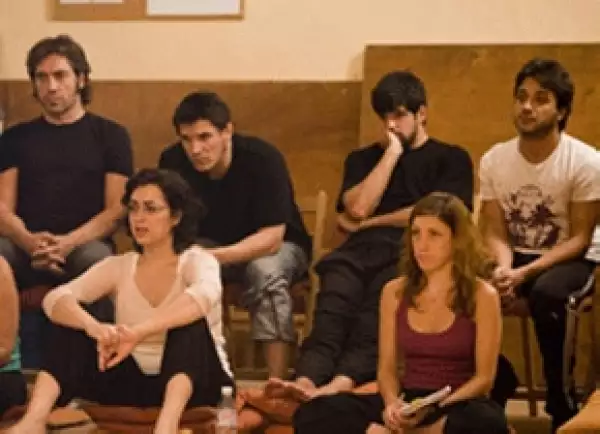 Javier Bardem durante una clase en el Estudio Corazza.