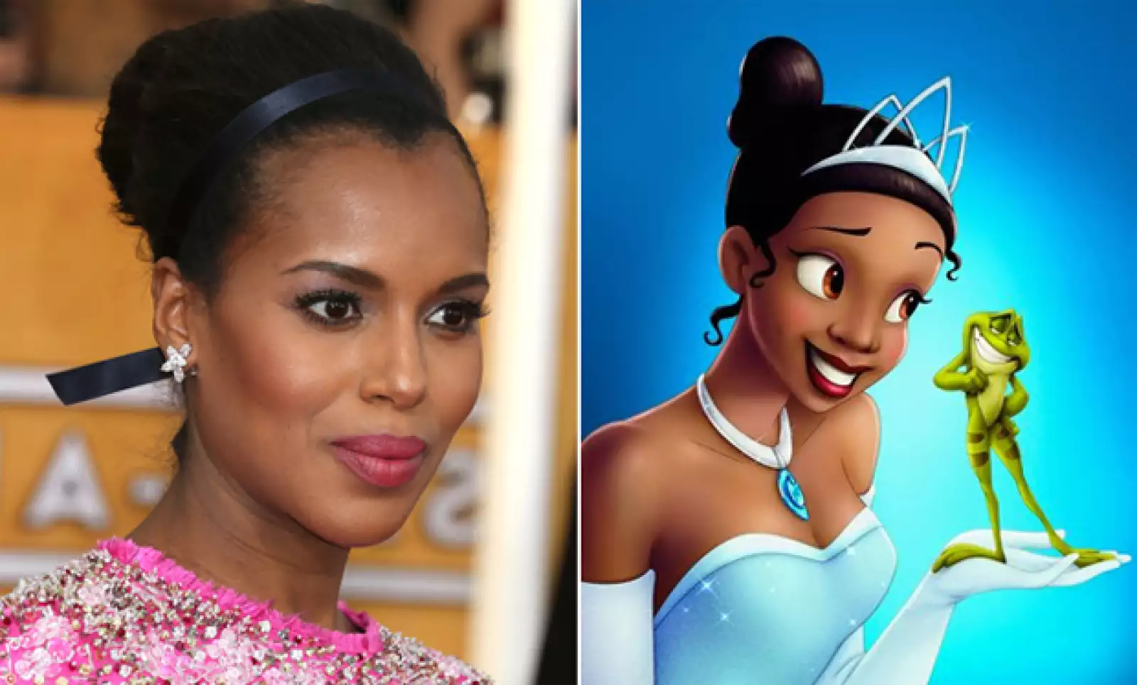 Kerry Washington podría pasar perfectamente por Tiana y habría miles de sapos esperando por ser besados.