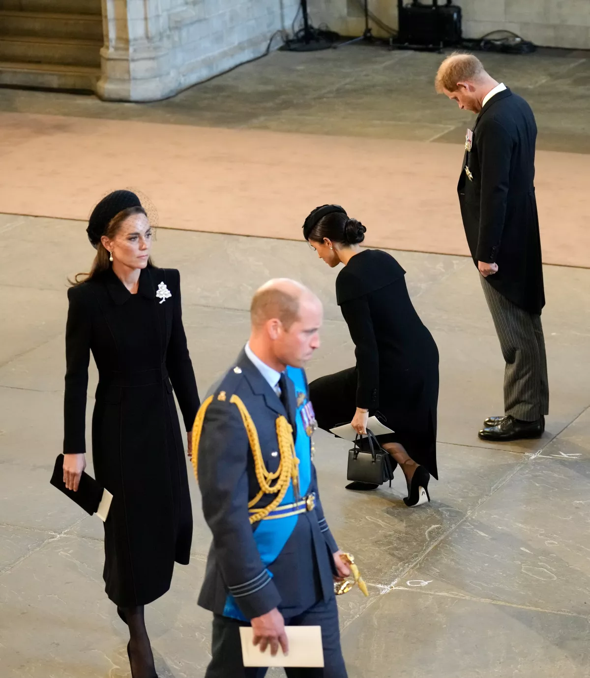 Kate Middleton, príncipe William, Meghan Markle y príncipe Harry 