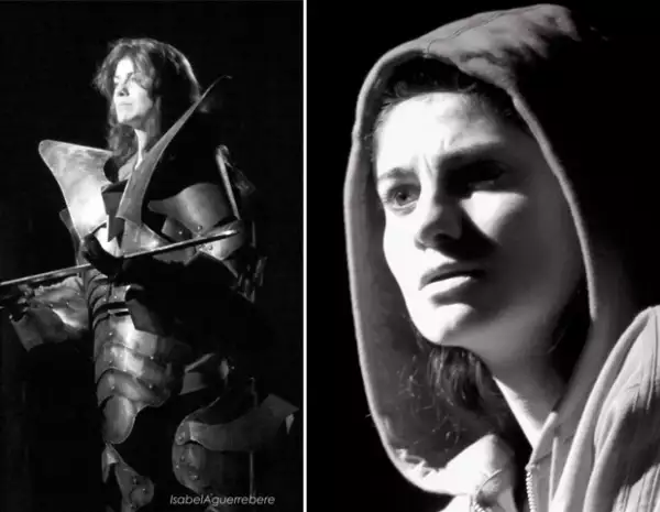 Así luce María en el escenario.