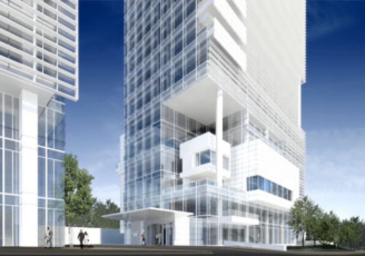 El hotel W Santa Fe será un edificio de usos mixtos conformado por tres torres de 15 pisos. (Foto: Richard Meier & Partners Architects)